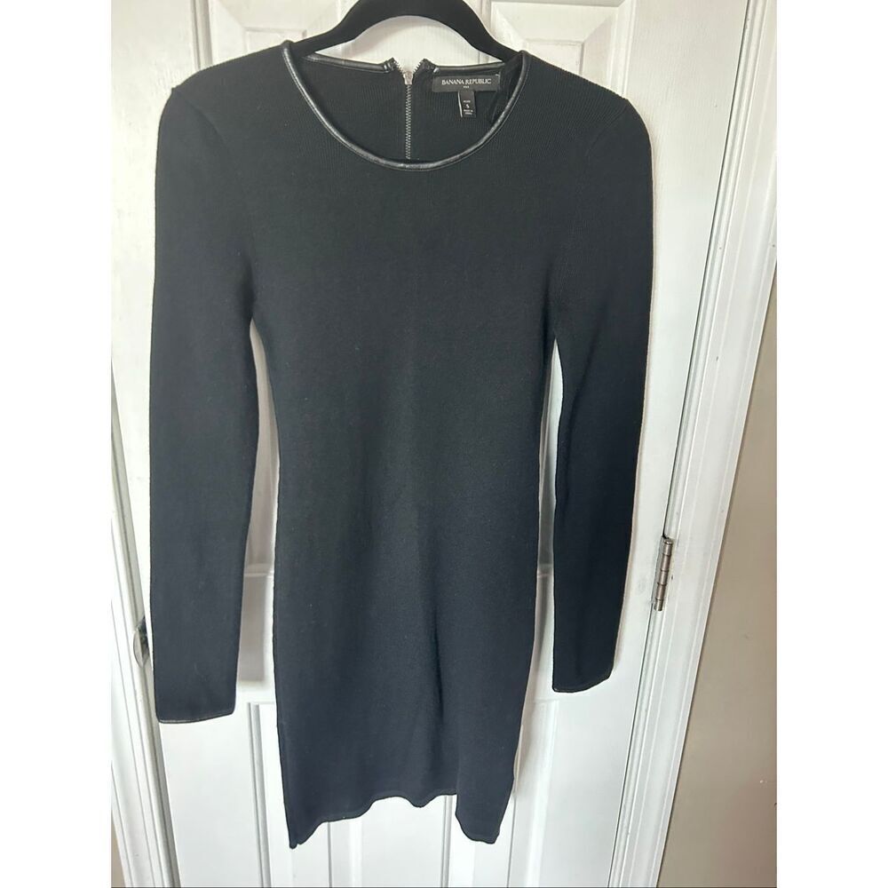 Banana republic black sweater dress size petite small